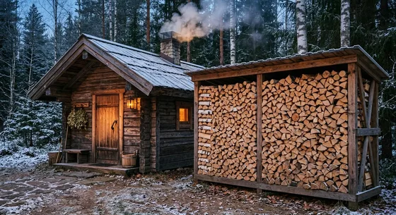 Укладка дров в Восточном, улица Солнечная, 23